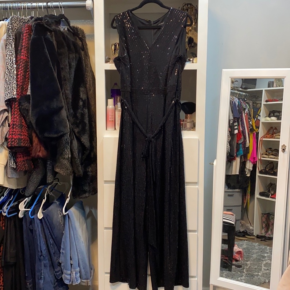 Black sequins jumpsuit